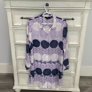 Alfani Semi-Sheer Shirtdress/Tunic sz S